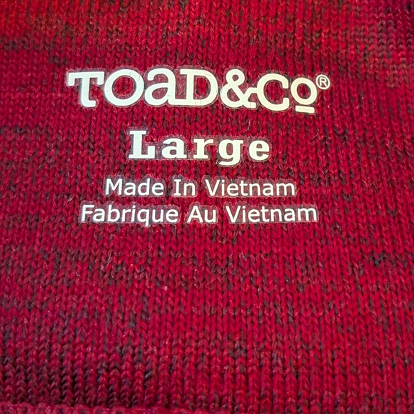 Toad&Co Women's Red Intermezzo Mock Neck Knit Dress Large - Picture 6 of 8
